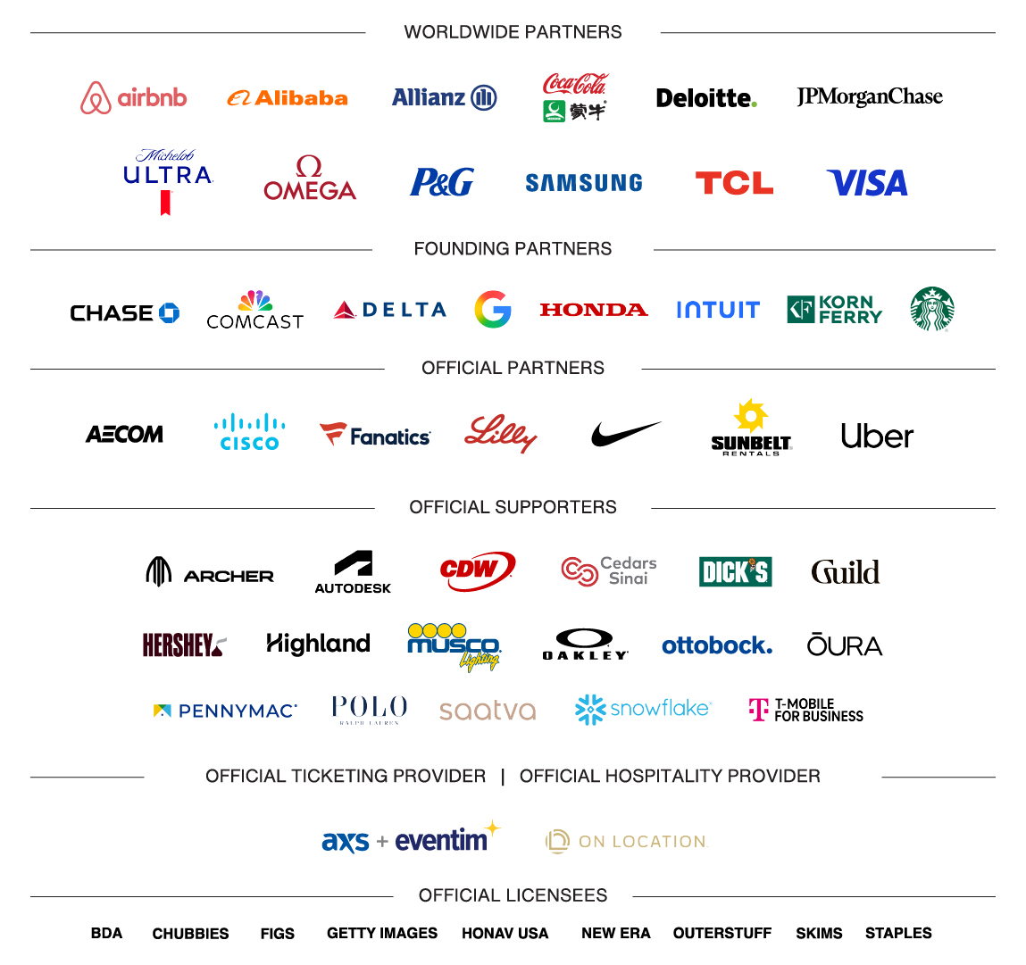 Sponsors LA28